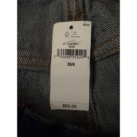 Banana Republic Jean Shorts Size 29 8 Girlfriend Dark Wash Blue Denim NWT - Picture 5 of 7